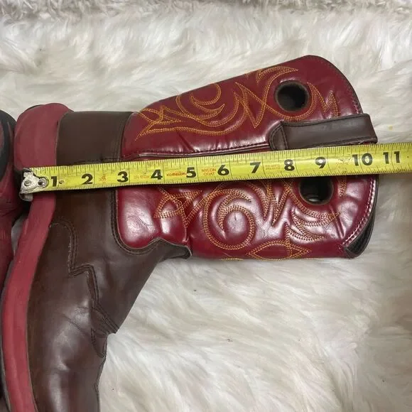 Durango Women's Rebelicious Western Boot Dark brown & Red  rubber soles SZ9.5M - Picture 9 of 14